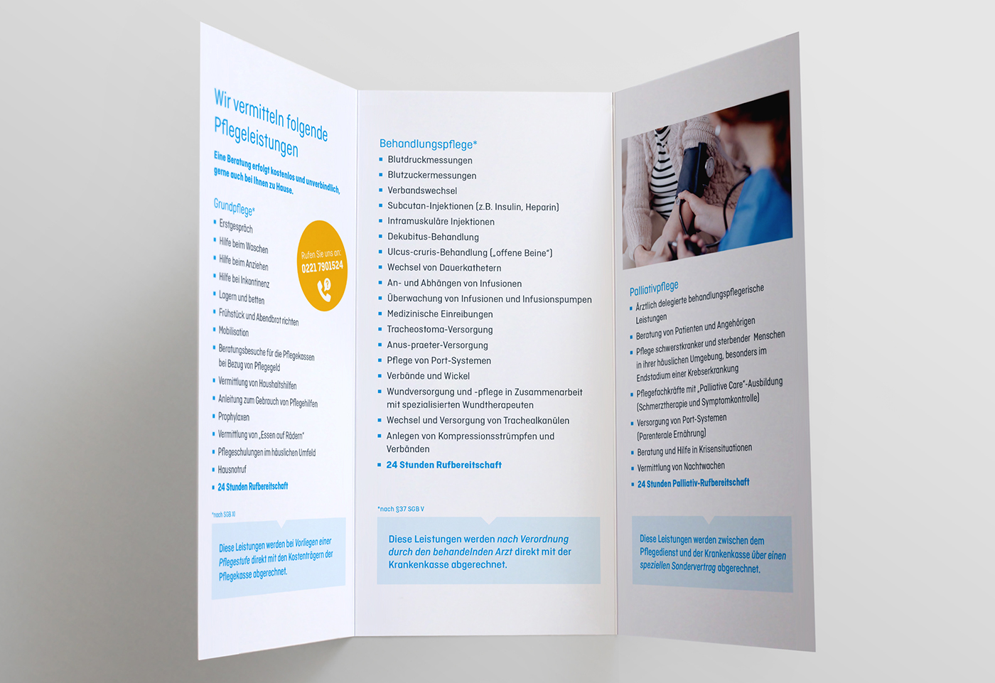 Info-Folder für den Krankenpflegeverein Köln-Nord e.V.